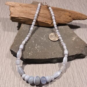 Jay King Blue Lace Agate Necklace NWOT
